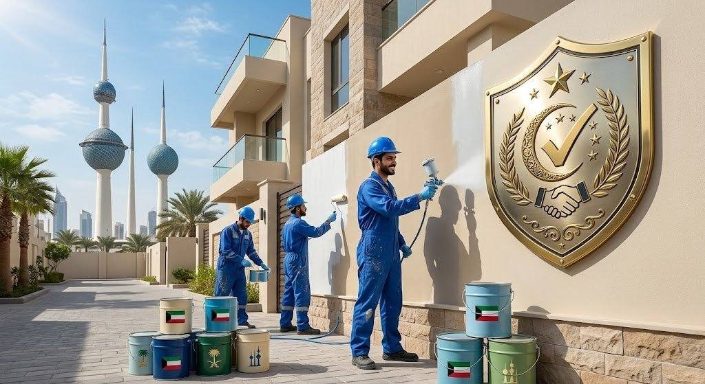 فني دهانات محترف يقوم بأعمال الطلاء والديكور الداخلي بدقة وجودة عالية ضمن خدمات معلم بوية حي حطين بالرياض لضمان تشطيبات راقية تلبي تطلعات العملاء.